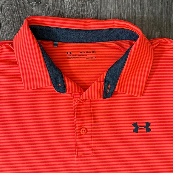 Under Armour Men's Bright Orange Collared Shirt - Picture 2 of 3